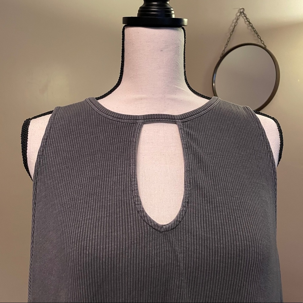 Grey super soft knit tank tunic